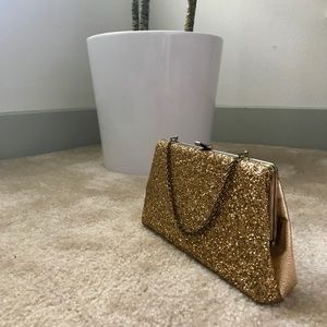 Gold Sparkle Vintage Clutch
